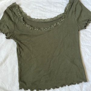 cute cropped lacy baby tee